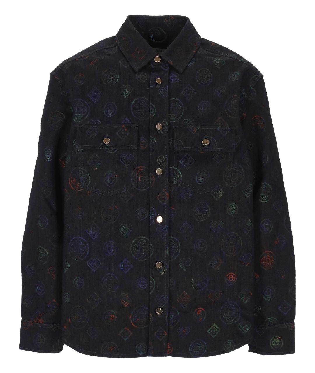 CASABLANCA Черная хлопковая кэжуал рубашка, фото 1