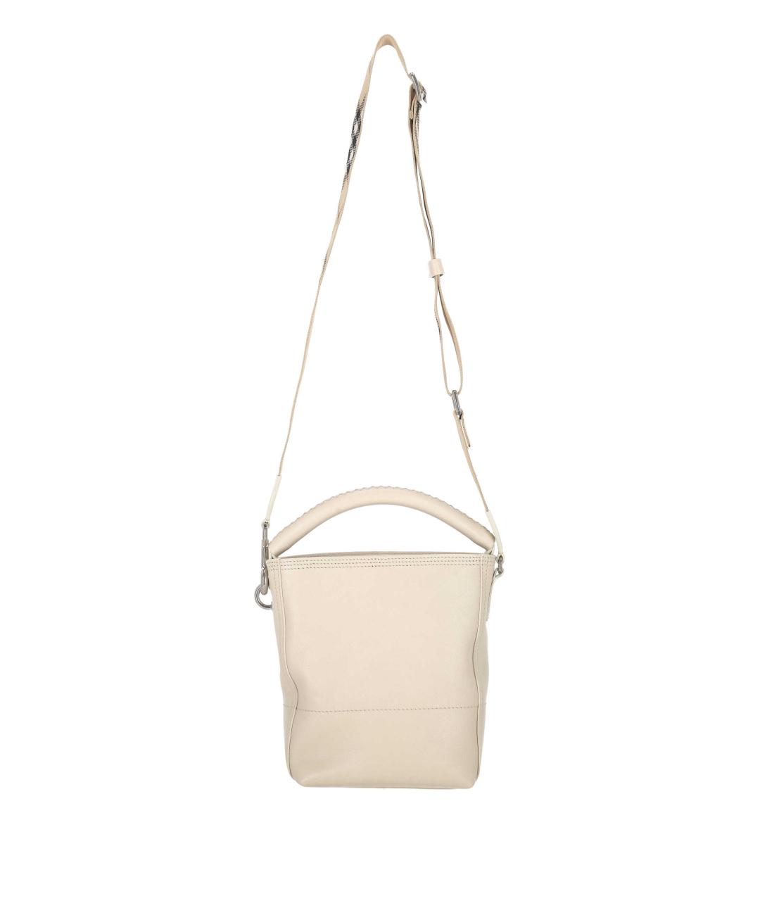 BURBERRY Бежевая кожаная сумка через плечо, фото 3