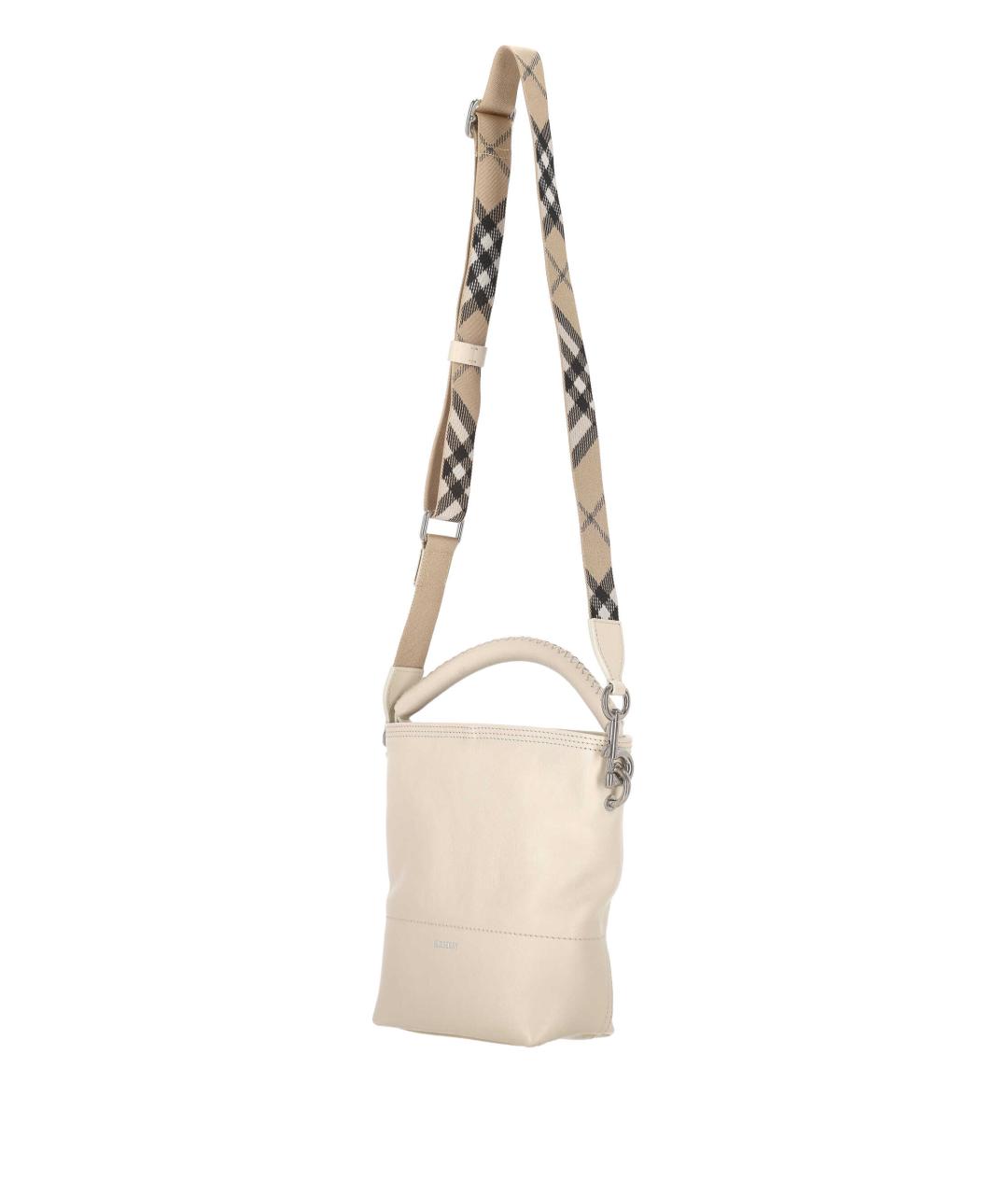 BURBERRY Бежевая кожаная сумка через плечо, фото 2