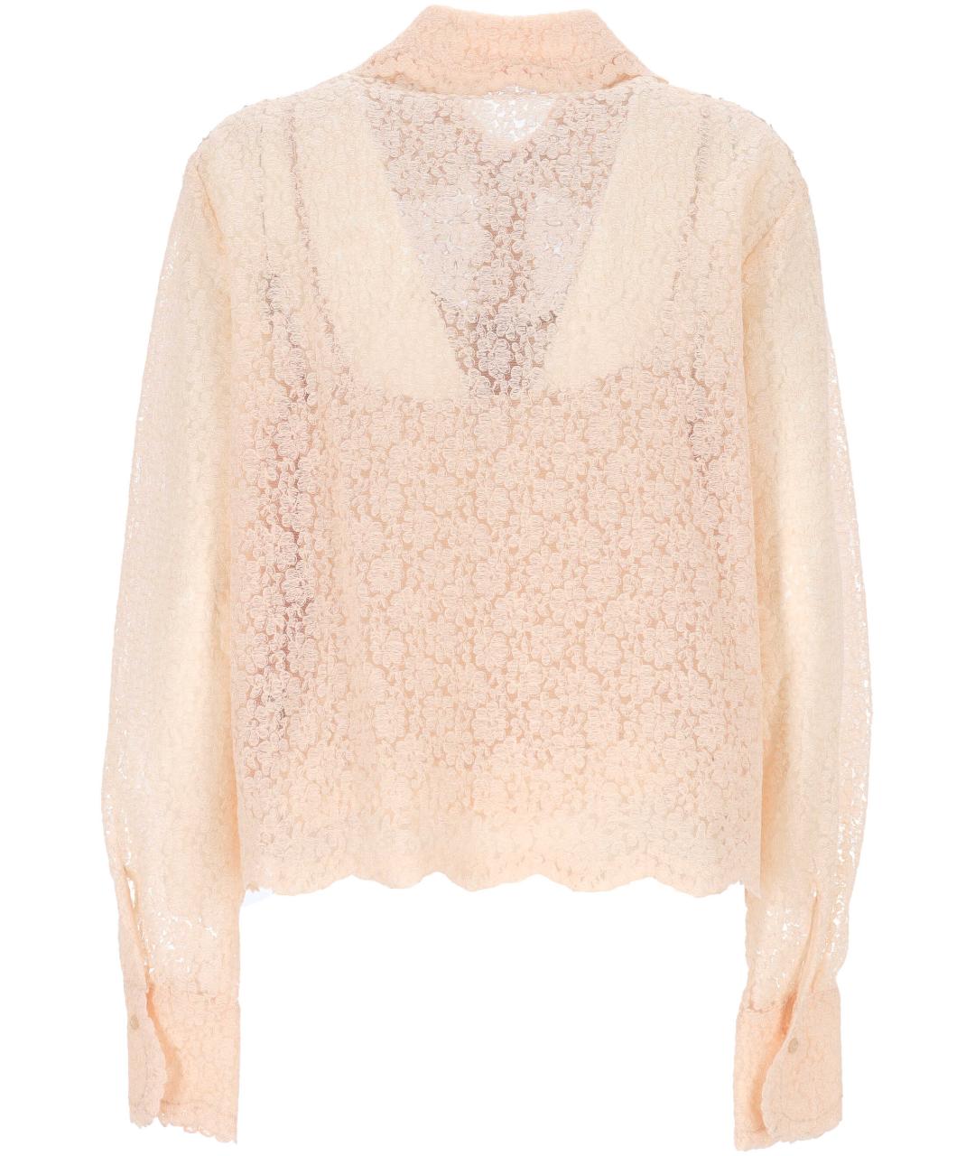 ERMANNO SCERVINO Бежевая полиэстеровая рубашка, фото 3