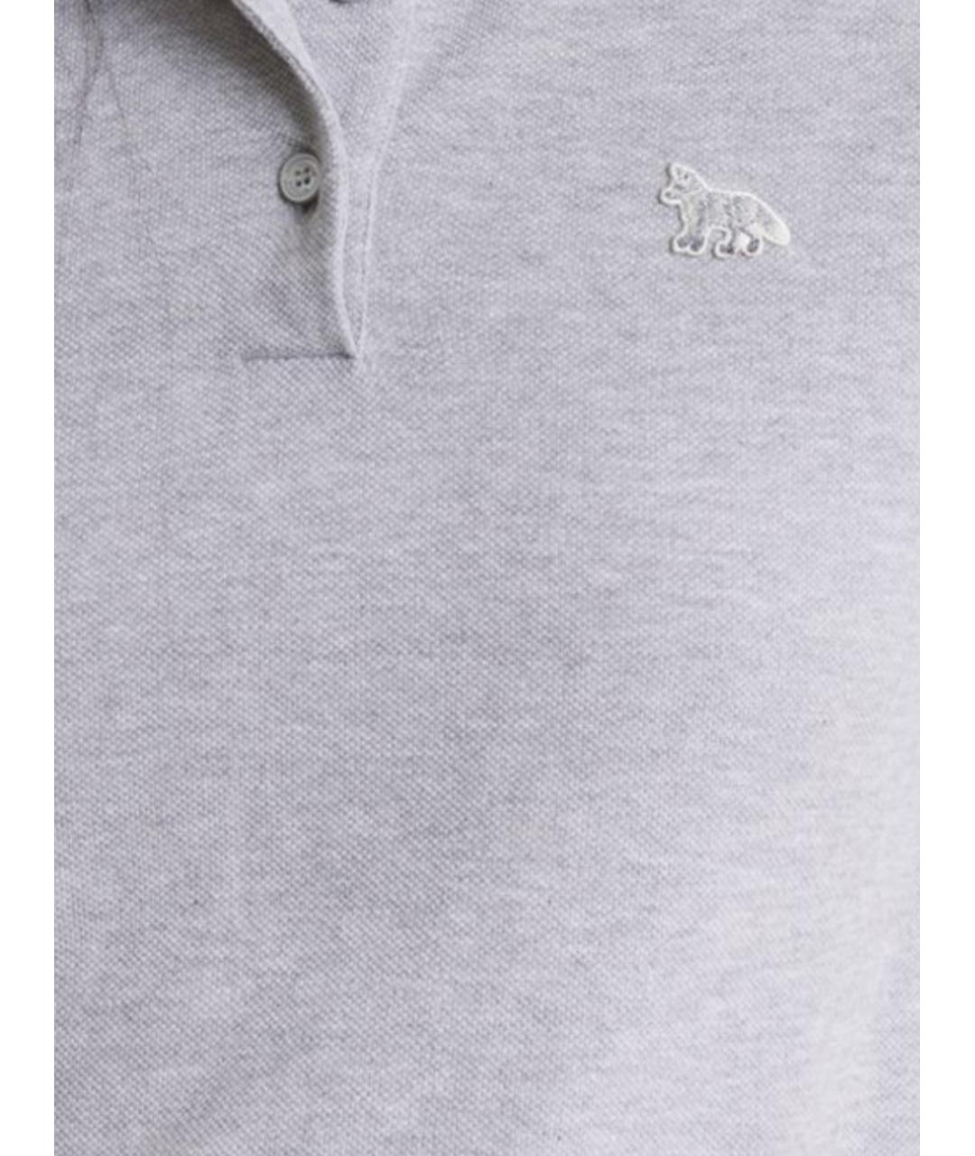 MAISON KITSUNE Серая хлопковая футболка, фото 2