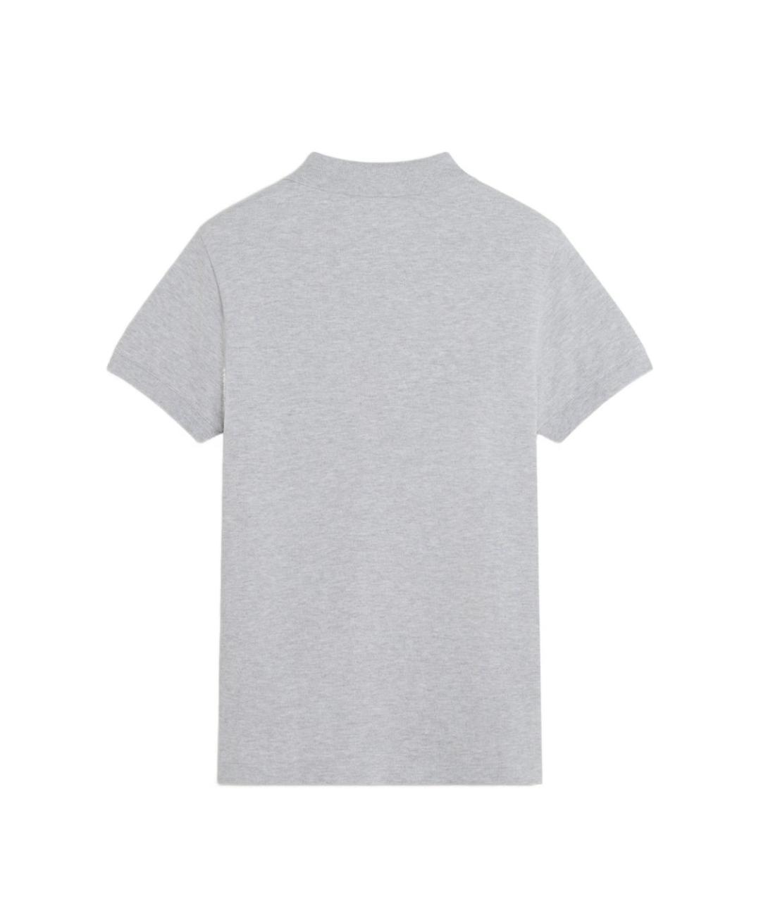 MAISON KITSUNE Серая хлопковая футболка, фото 3