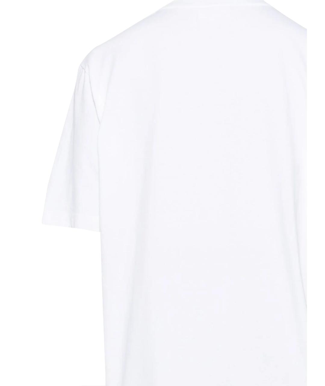 MAISON KITSUNE Белая хлопковая футболка, фото 3