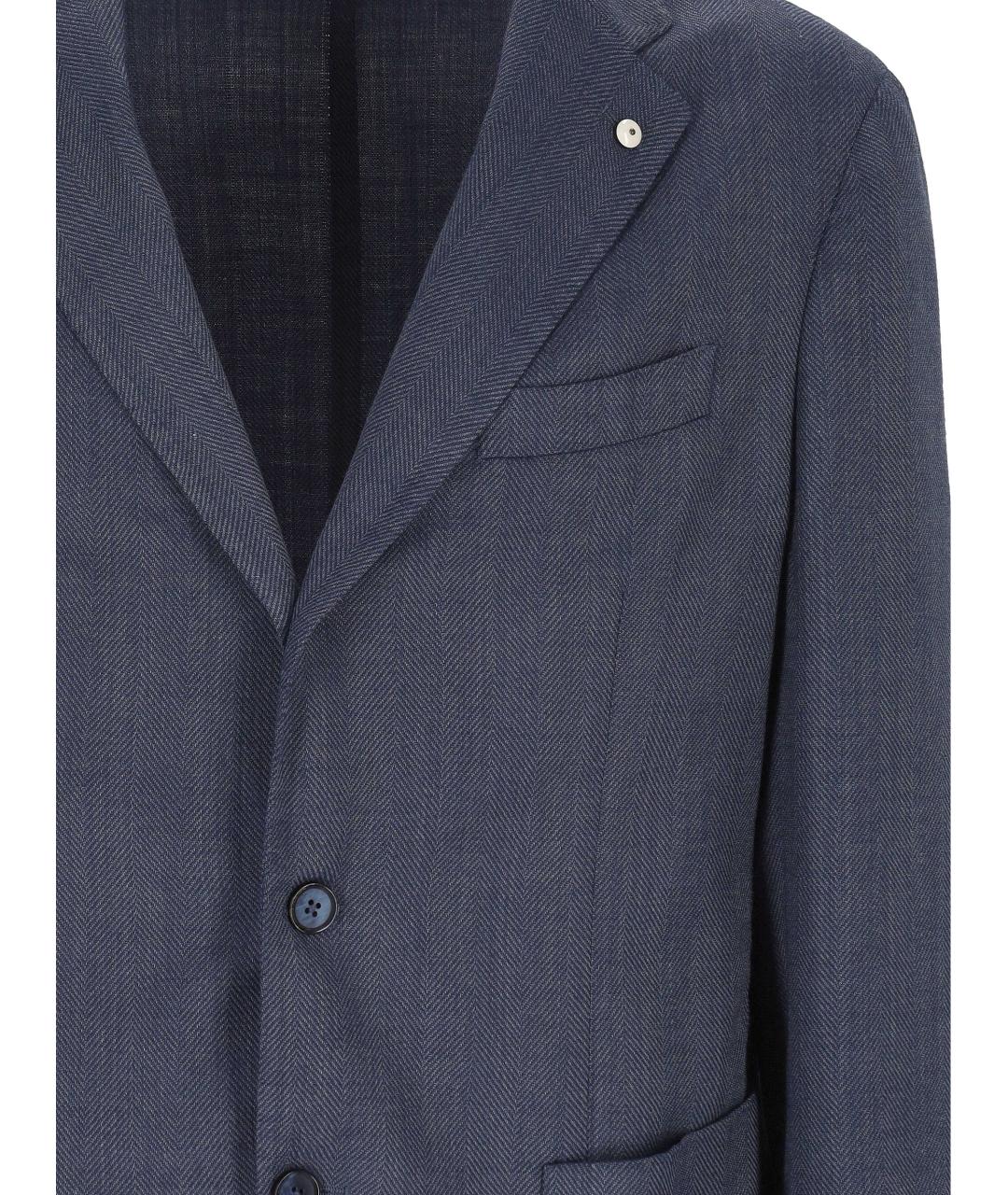 L.B.M. 1911 Синий шерстяной пиджак, фото 2