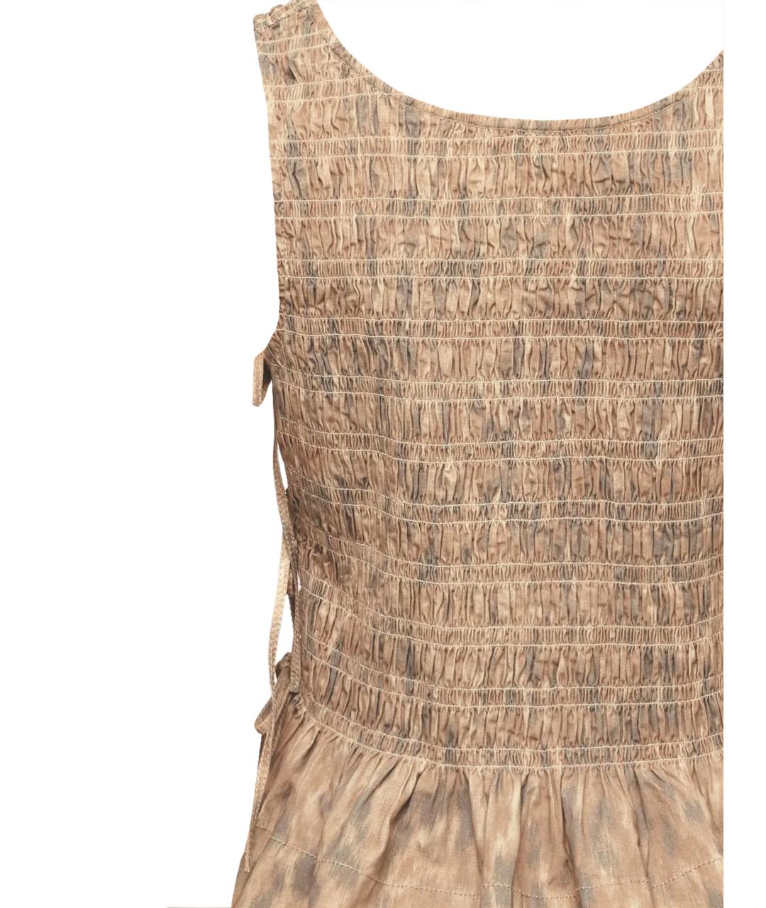 GANNI Бежевая хлопковая майка, фото 3