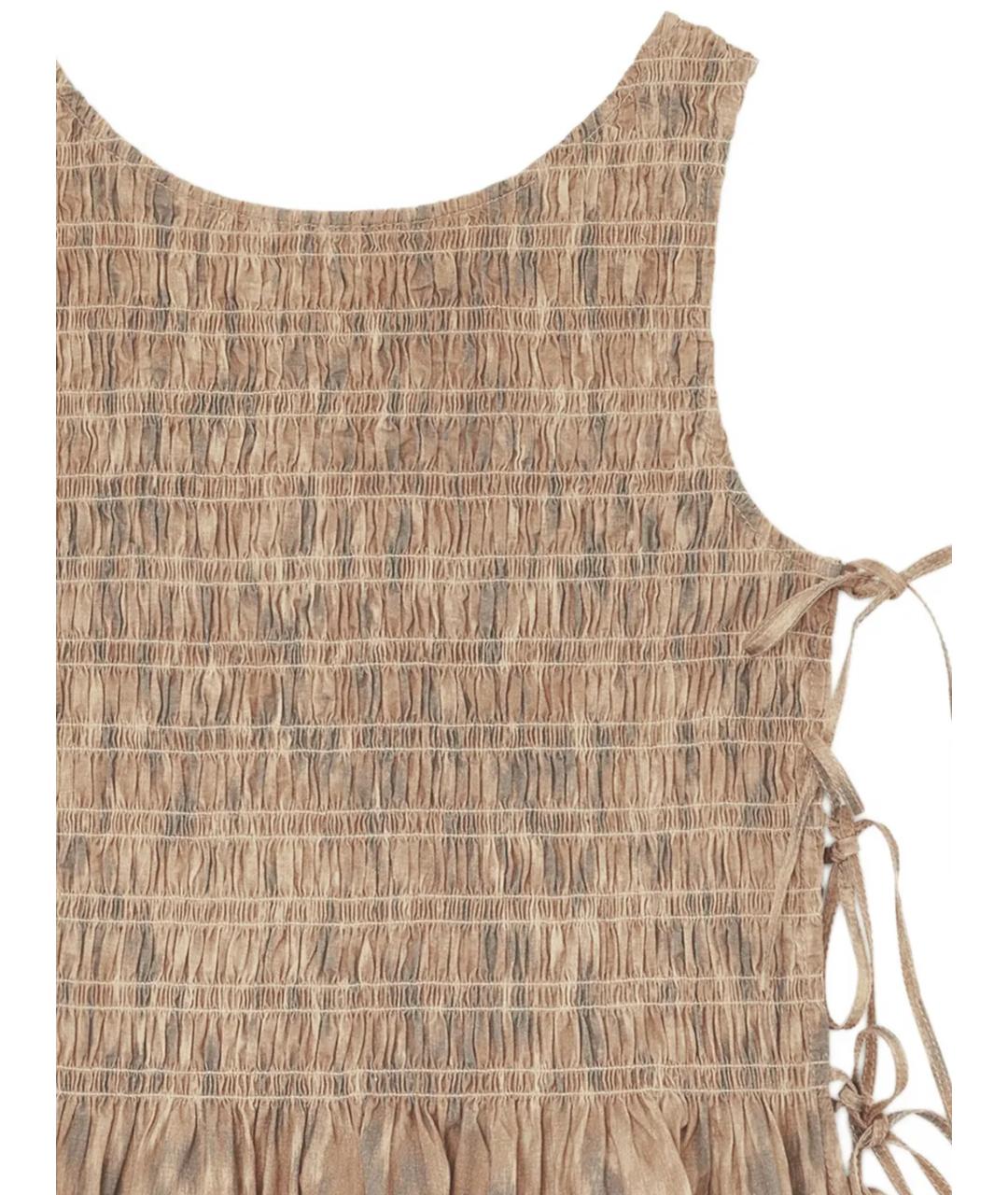 GANNI Бежевая хлопковая майка, фото 2