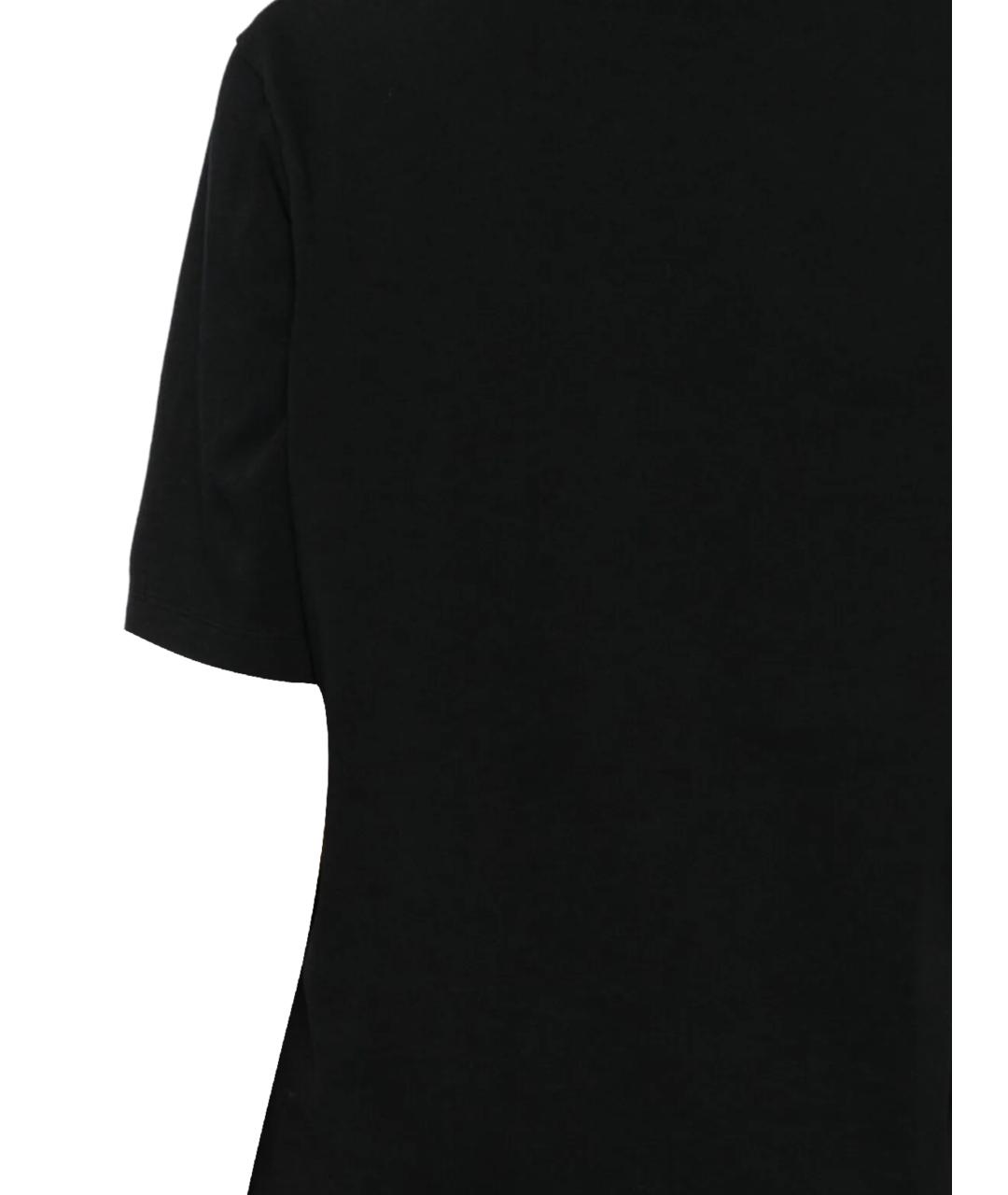 MAISON KITSUNE Черная хлопковая футболка, фото 3