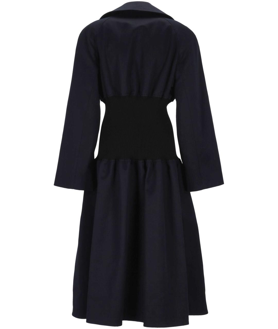 PHOEBE PHILO Темно-синее хлопковое пальто, фото 3