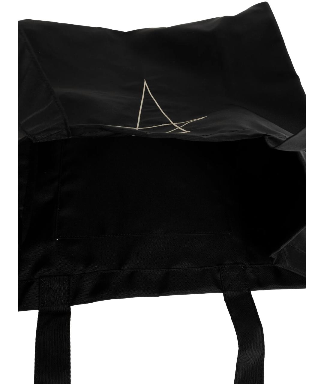 RICK OWENS DRKSHDW Черная тканевая сумка тоут, фото 5