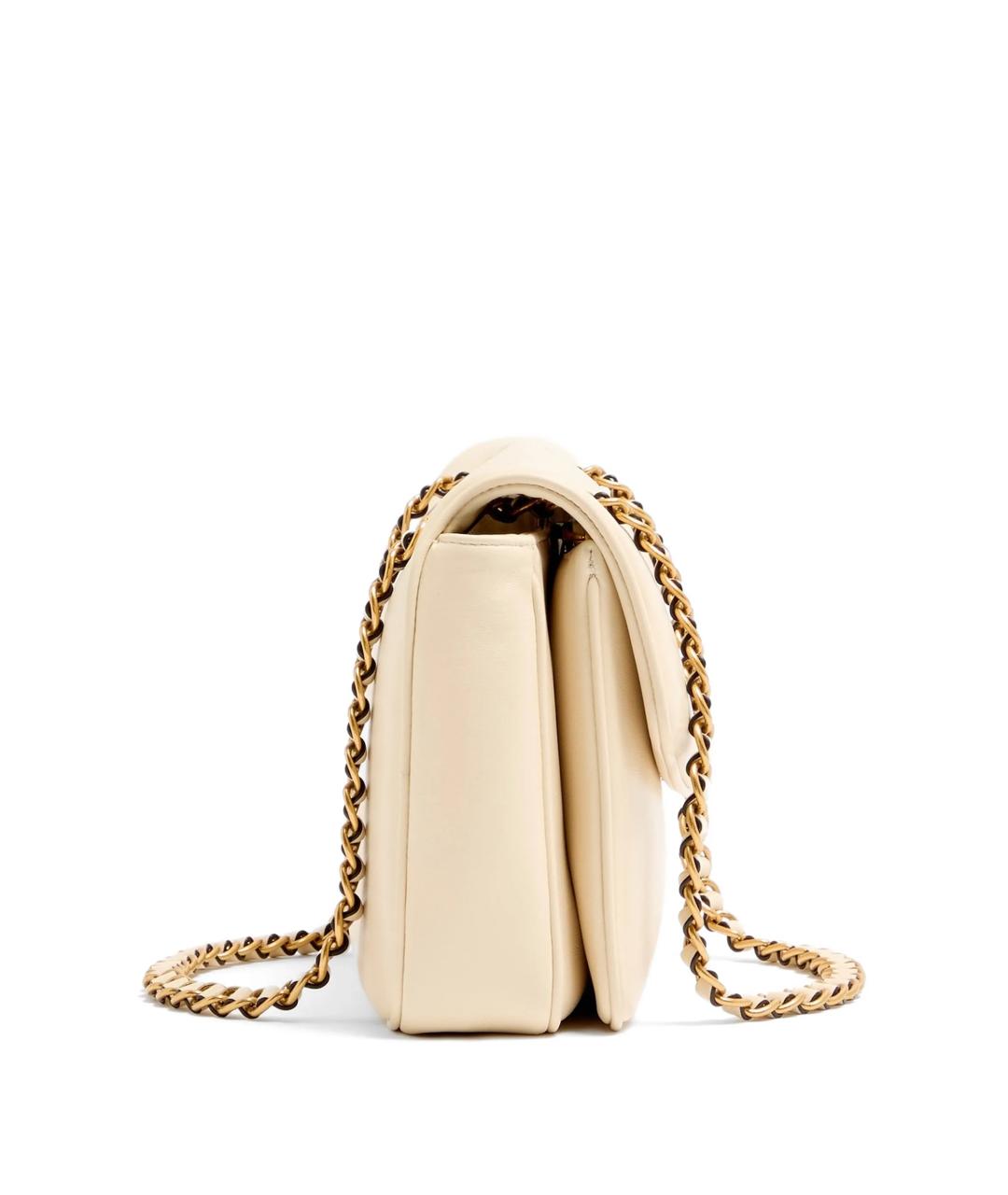 VALENTINO Бежевая кожаная сумка через плечо, фото 3