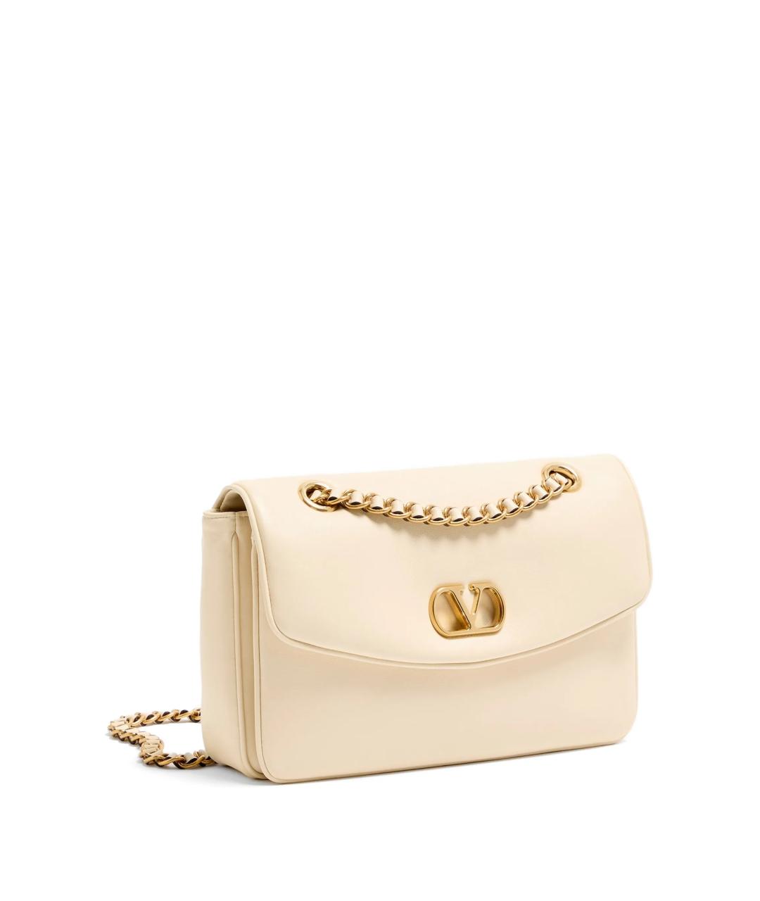 VALENTINO Бежевая кожаная сумка через плечо, фото 2
