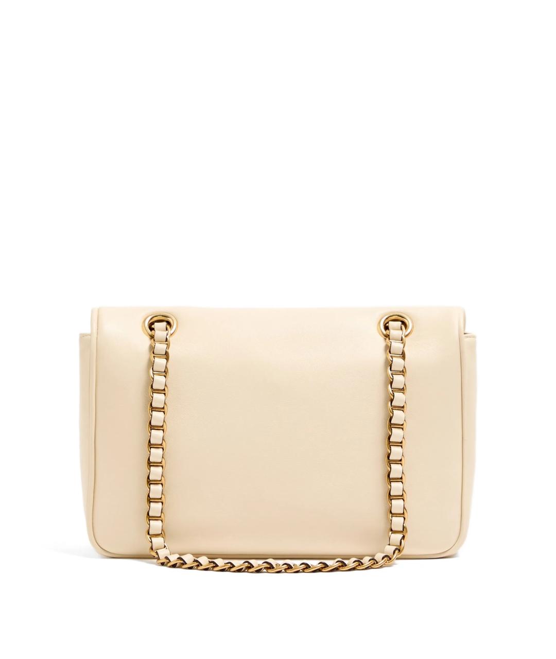 VALENTINO Бежевая кожаная сумка через плечо, фото 4