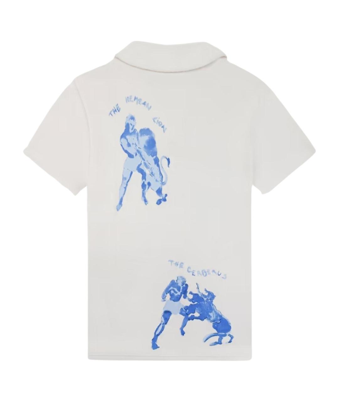 MAISON LABICHE Белое хлопковое поло с коротким рукавом, фото 2