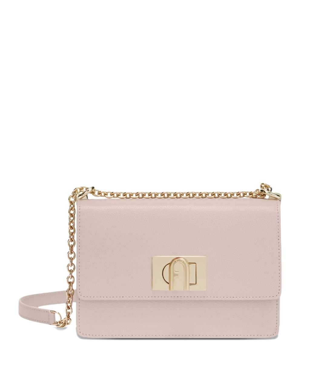 FURLA Бежевая кожаная сумка через плечо, фото 1