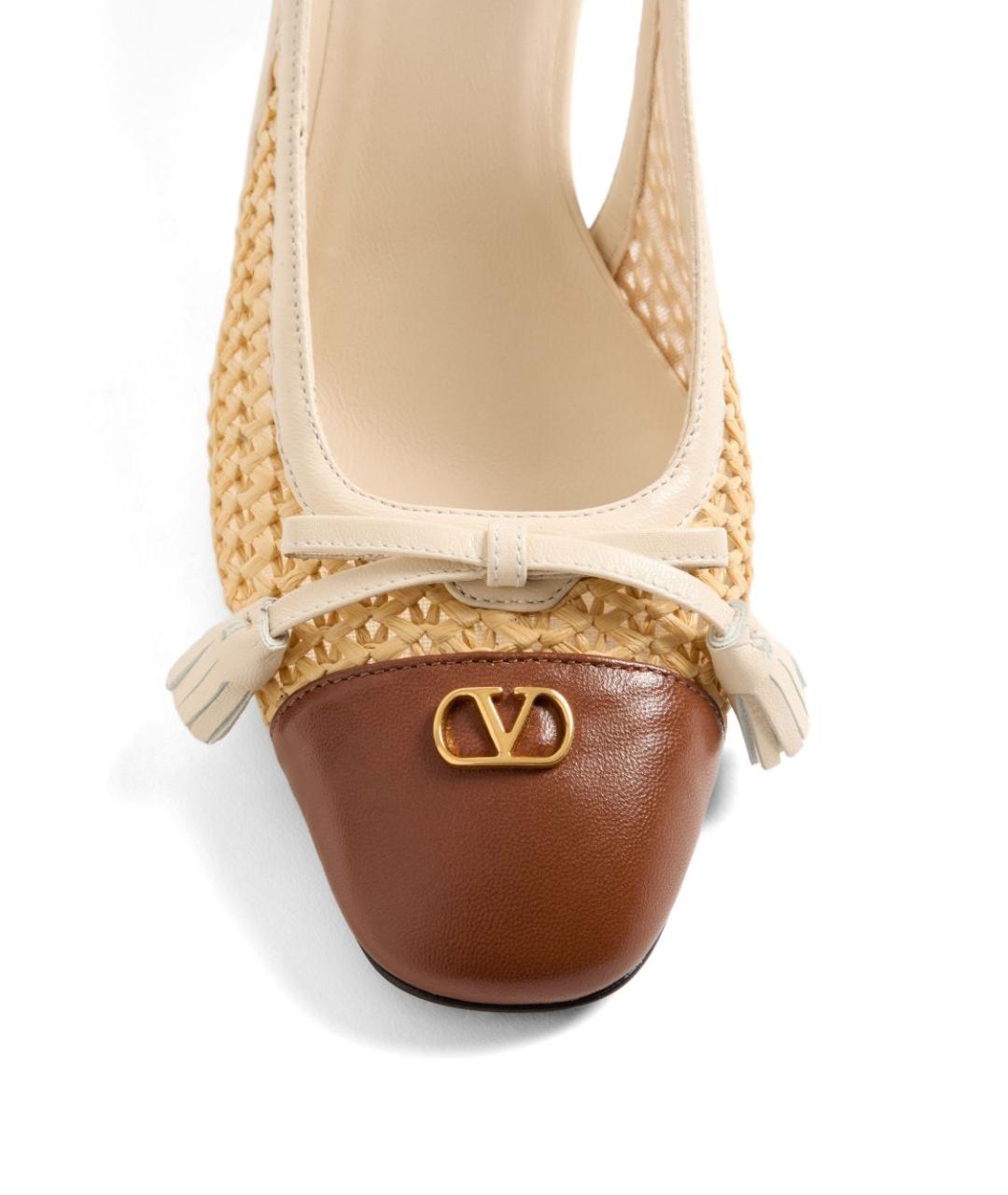 VALENTINO Бежевые кожаные туфли, фото 6