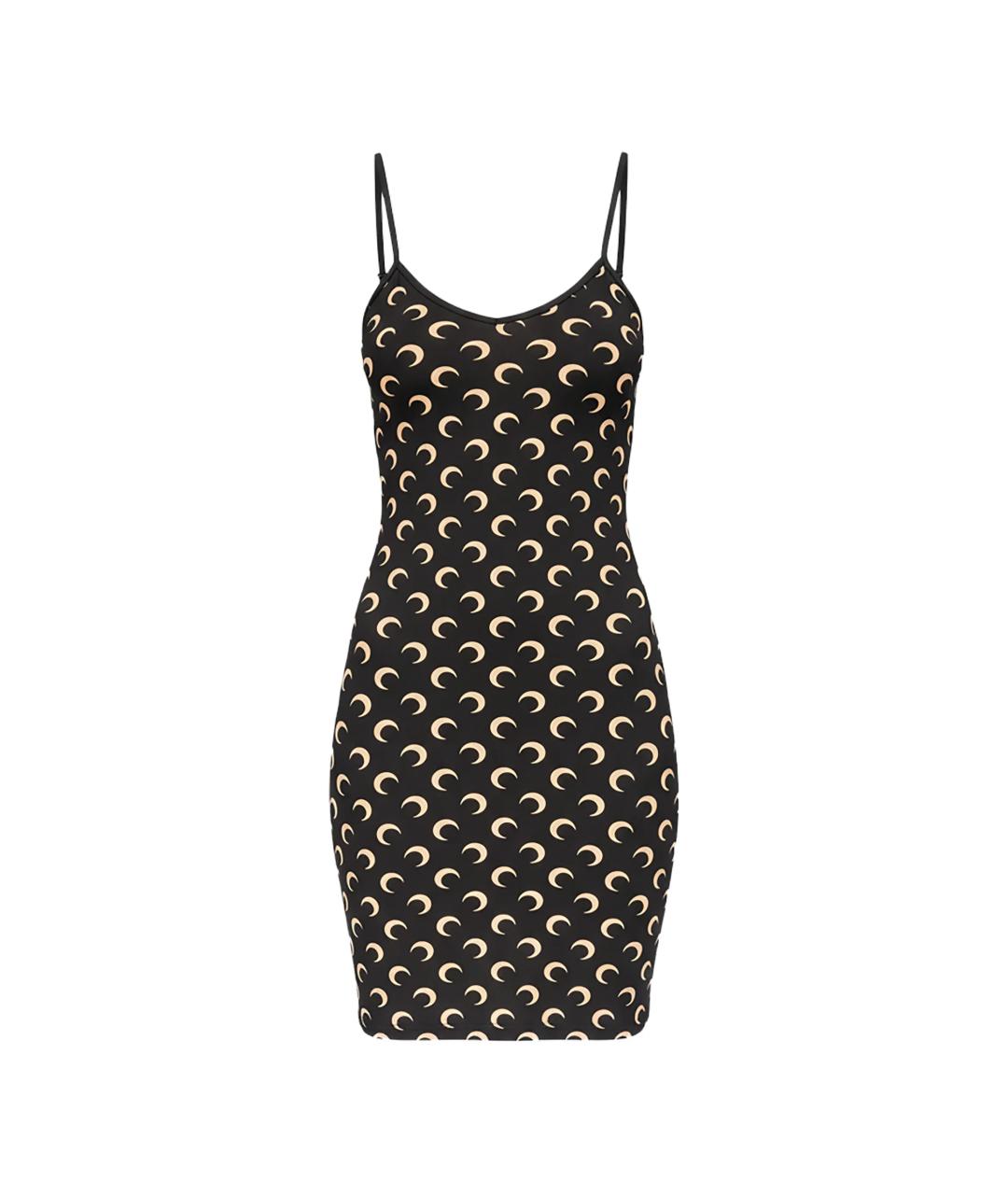 MARINE SERRE Черное полиамидовое платье, фото 1