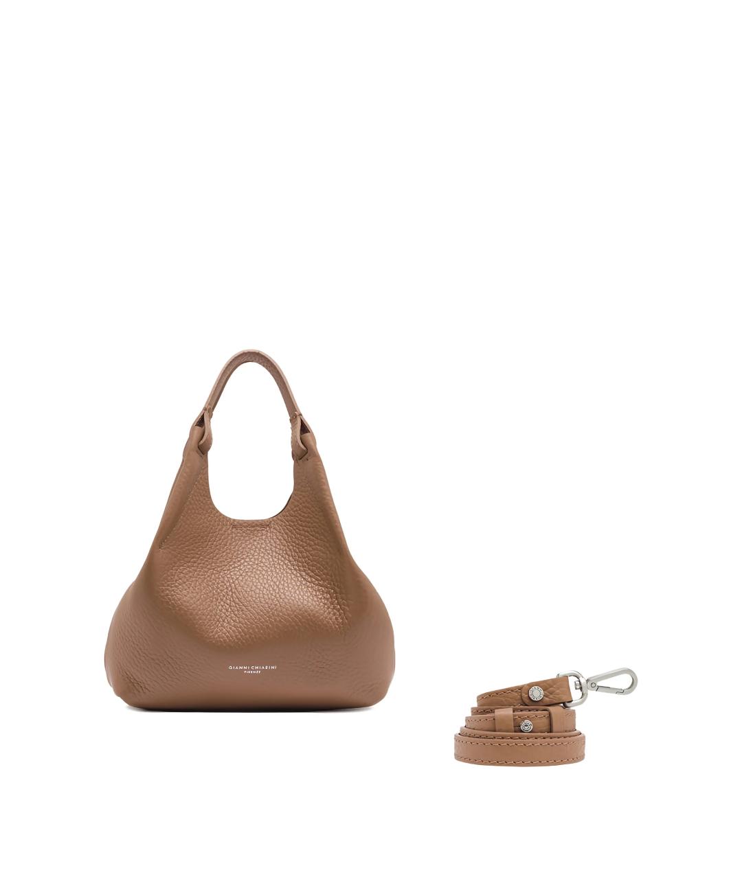 Gianni Chiarini Коричневая кожаная сумка тоут, фото 2