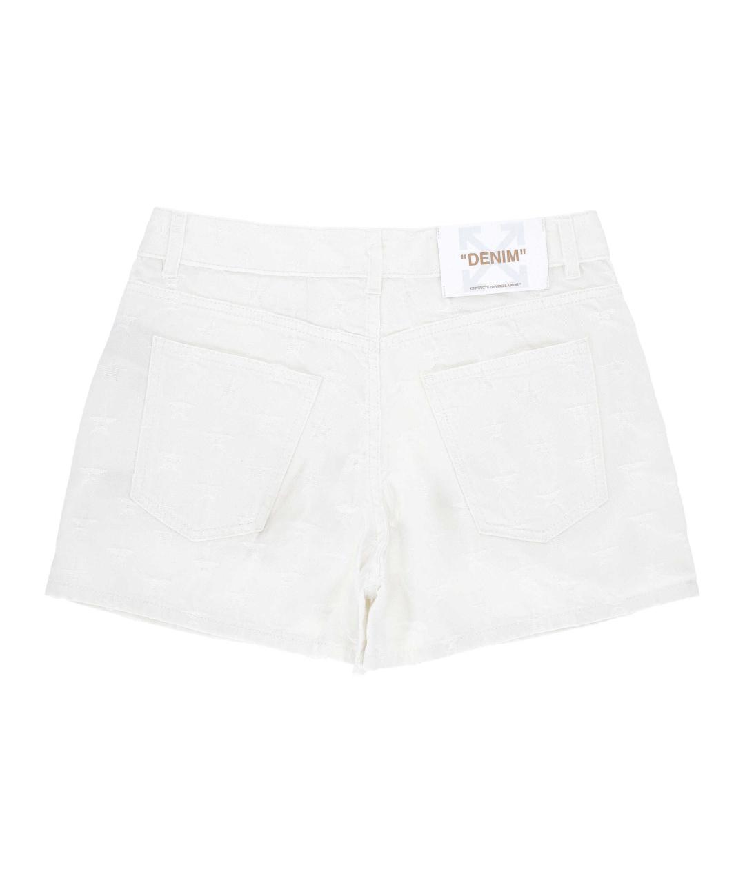 OFF-WHITE Белые хлопковые шорты, фото 3