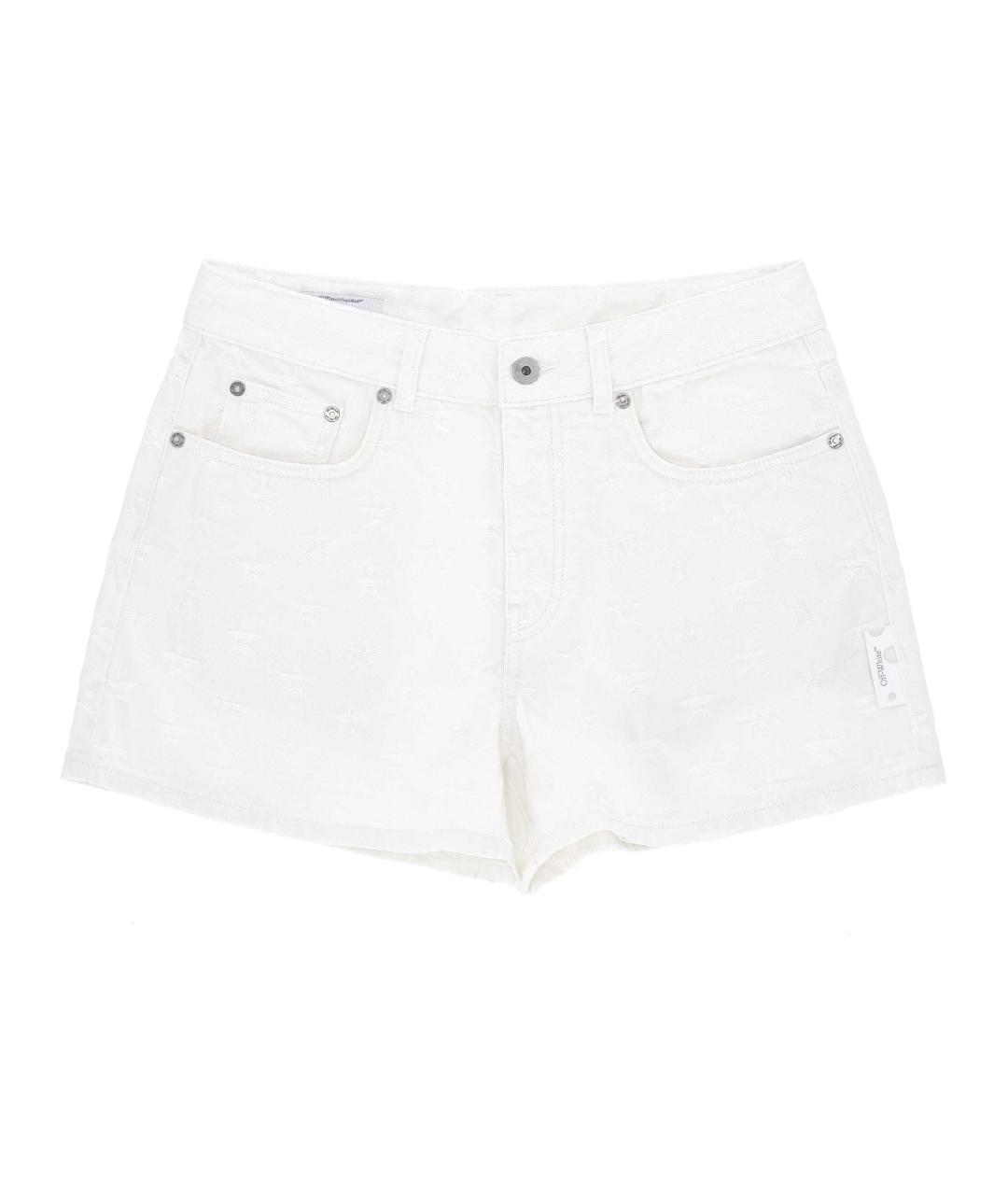 OFF-WHITE Белые хлопковые шорты, фото 1