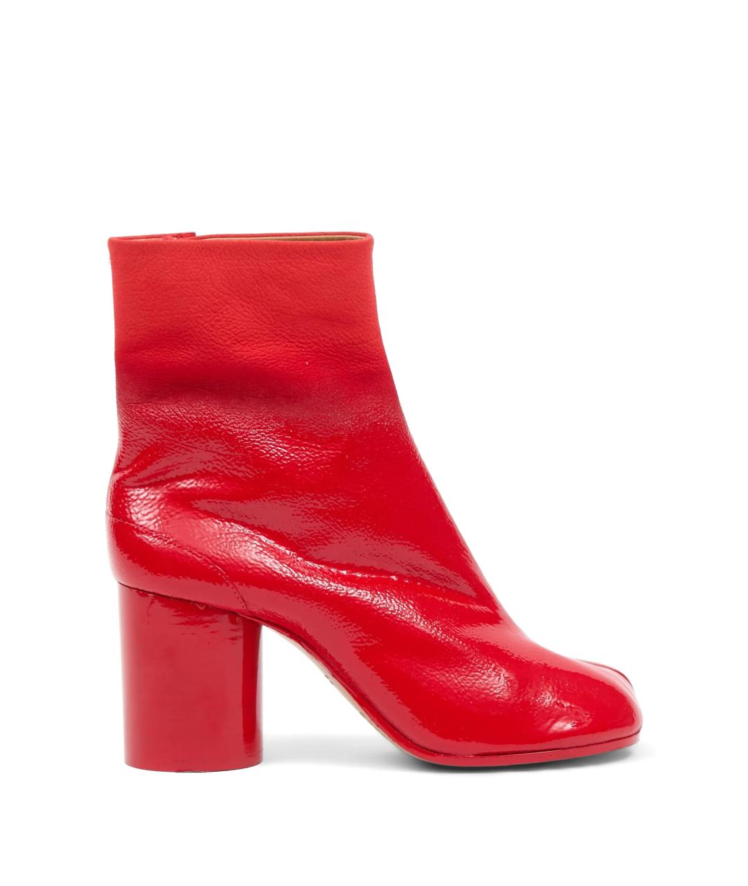 MAISON MARGIELA Красные кожаные ботильоны, фото 1