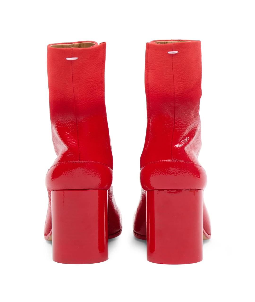 MAISON MARGIELA Красные кожаные ботильоны, фото 2