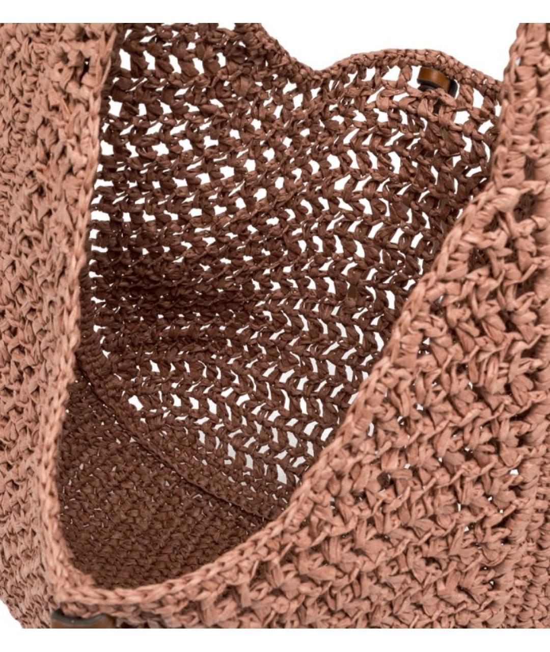 Gianni Chiarini Розовая пелетеная сумка с короткими ручками, фото 4