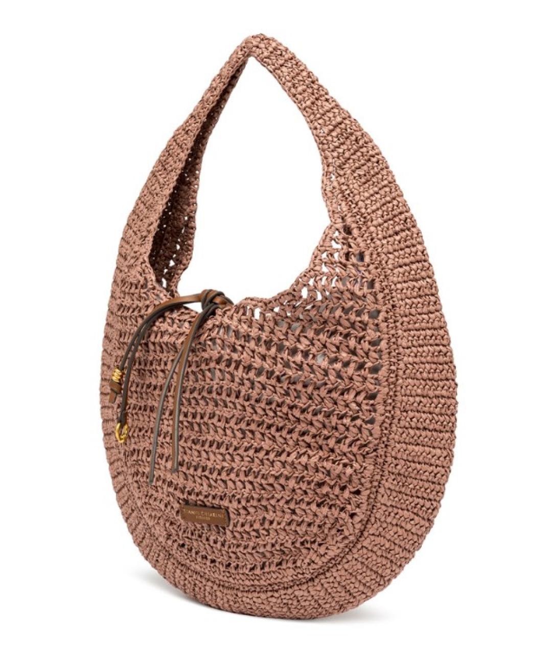 Gianni Chiarini Розовая пелетеная сумка с короткими ручками, фото 2