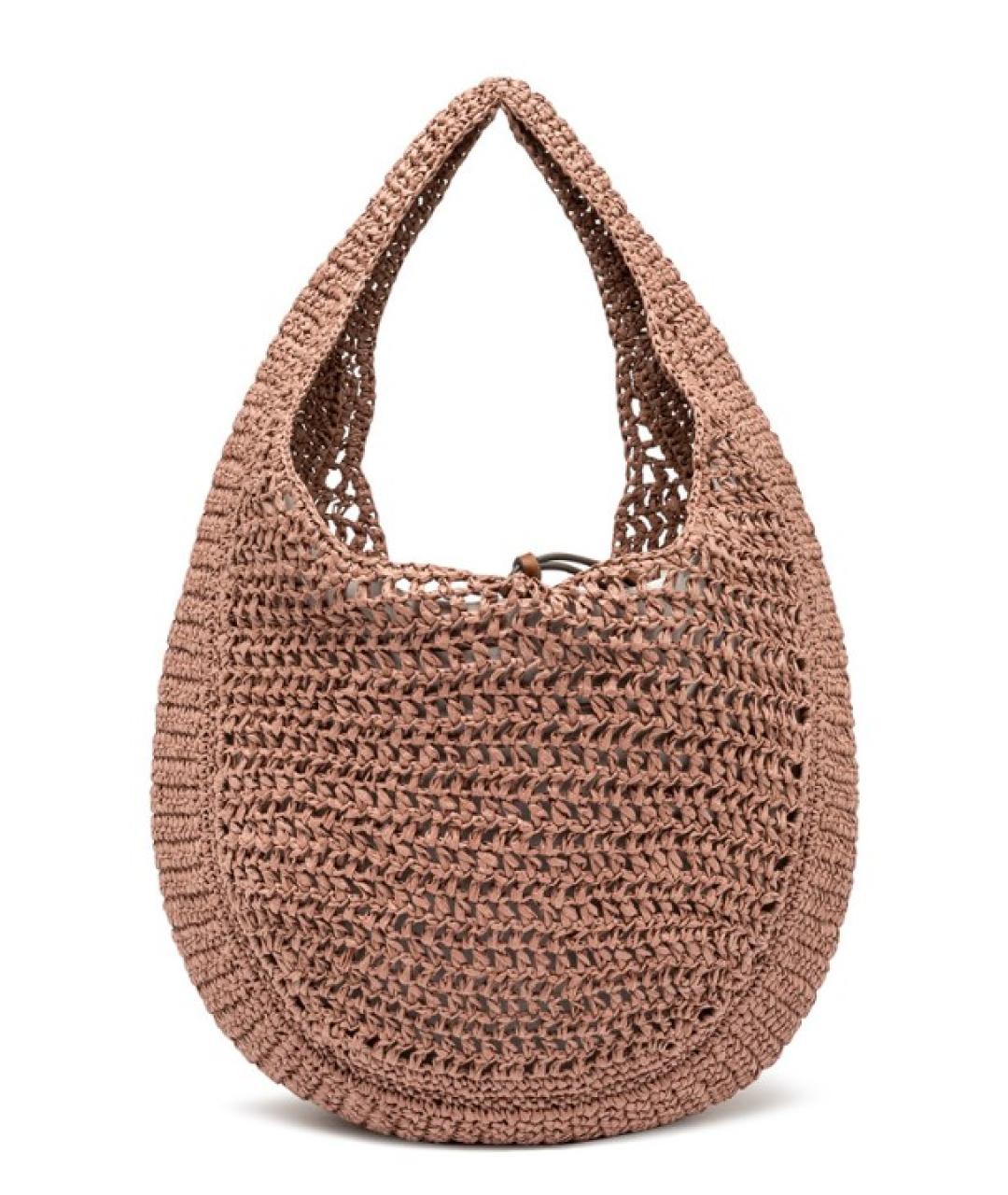 Gianni Chiarini Розовая пелетеная сумка с короткими ручками, фото 3