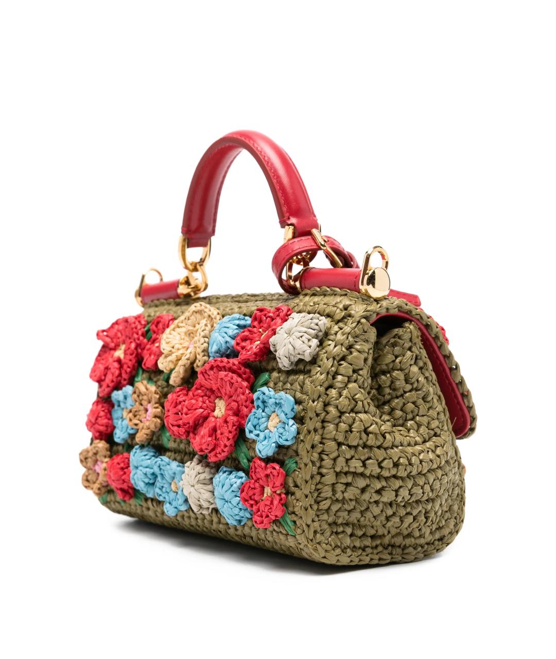 DOLCE&GABBANA Мульти тканевая сумка с короткими ручками, фото 2