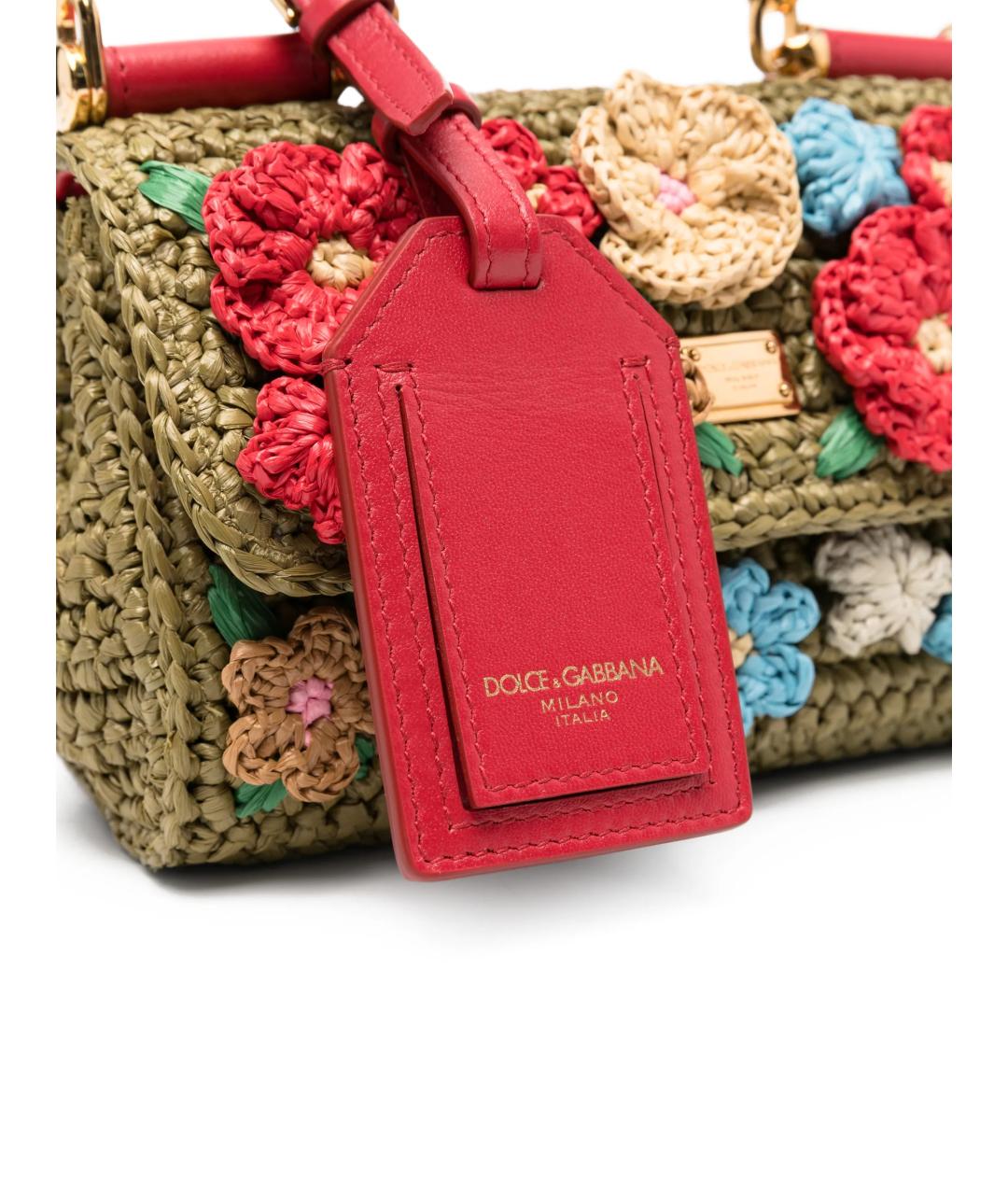 DOLCE&GABBANA Мульти тканевая сумка с короткими ручками, фото 3