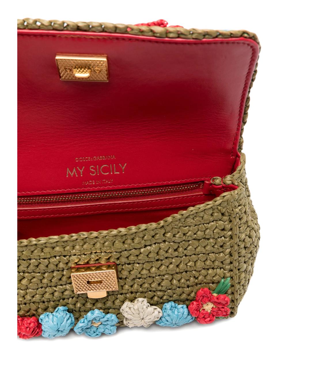 DOLCE&GABBANA Мульти тканевая сумка с короткими ручками, фото 4