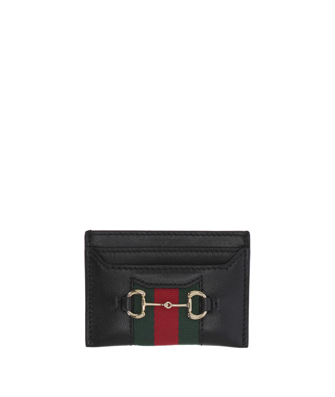 GUCCI Черный кожаный кардхолдер, фото 1