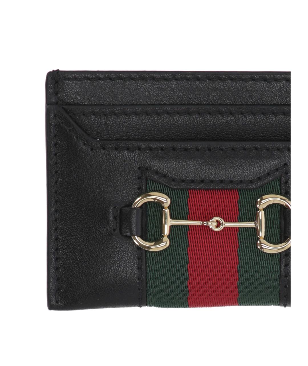 GUCCI Черный кожаный кардхолдер, фото 2