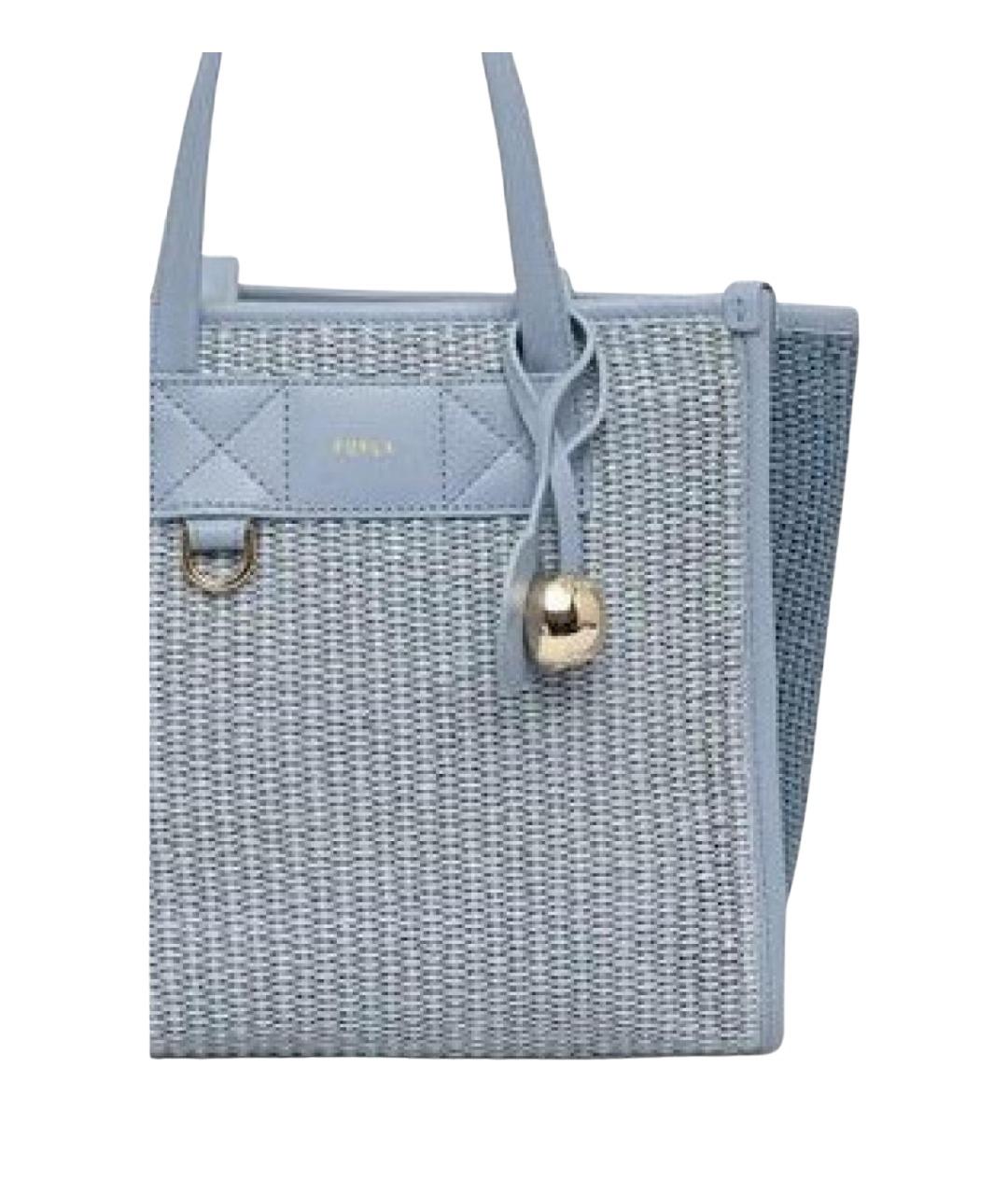 FURLA Голубая кожаная сумка через плечо, фото 2