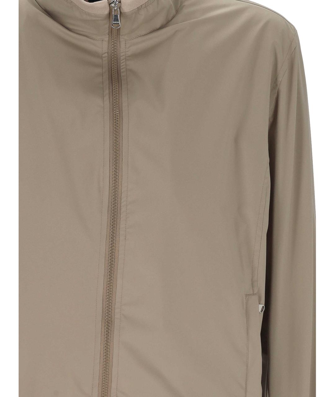 BARBA Бежевая полиамидовая куртка, фото 2