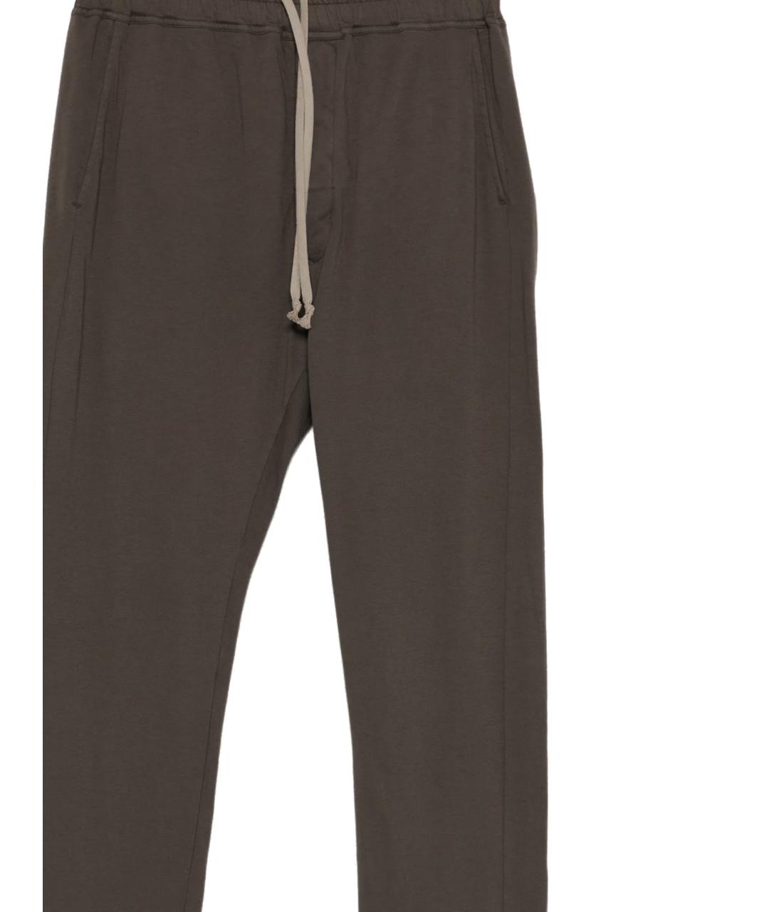 RICK OWENS DRKSHDW Коричневые хлопковые повседневные брюки, фото 2