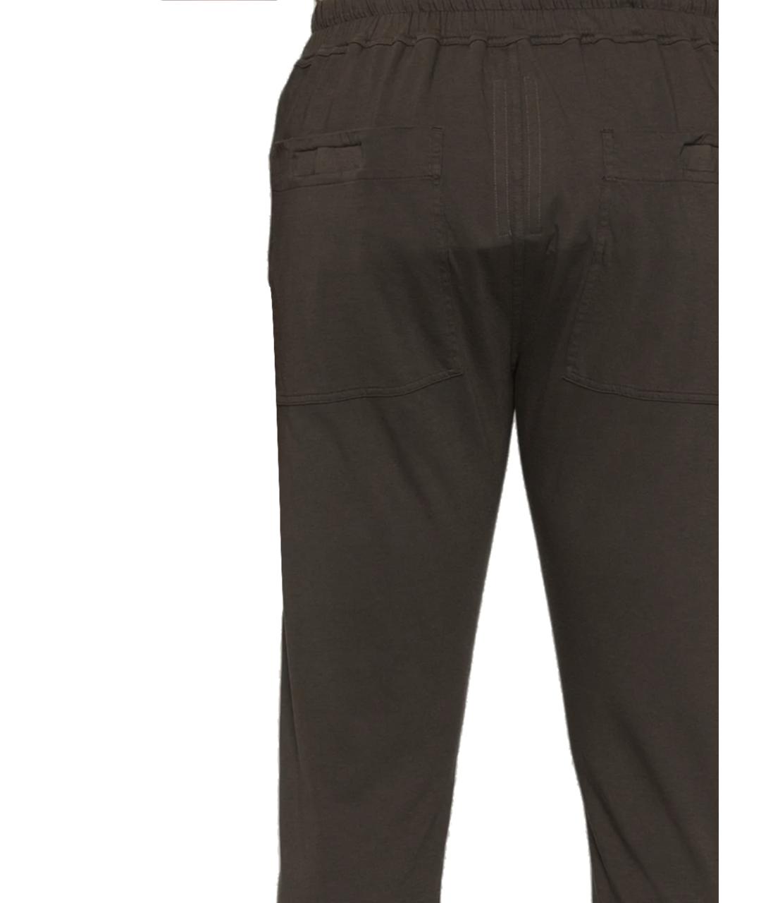 RICK OWENS DRKSHDW Коричневые хлопковые повседневные брюки, фото 3