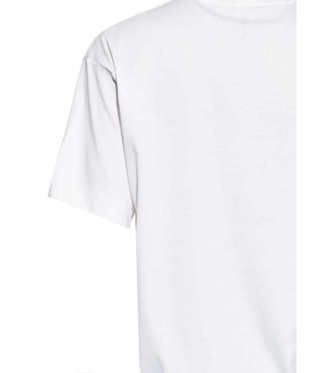 GIORGIO ARMANI Белая хлопковая футболка, фото 3