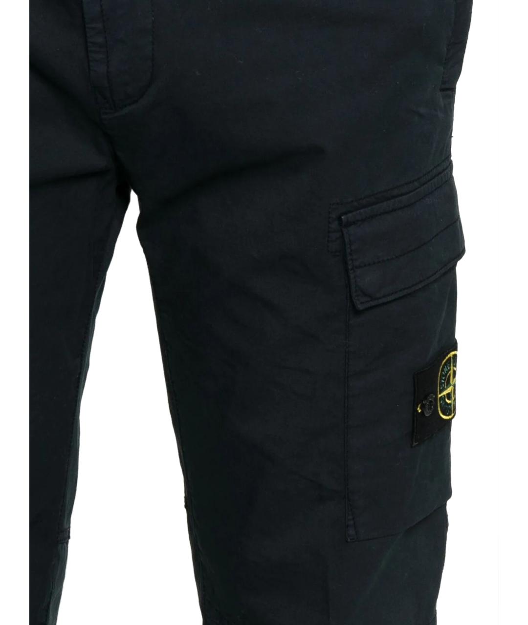 STONE ISLAND Синие хлопковые повседневные брюки, фото 2