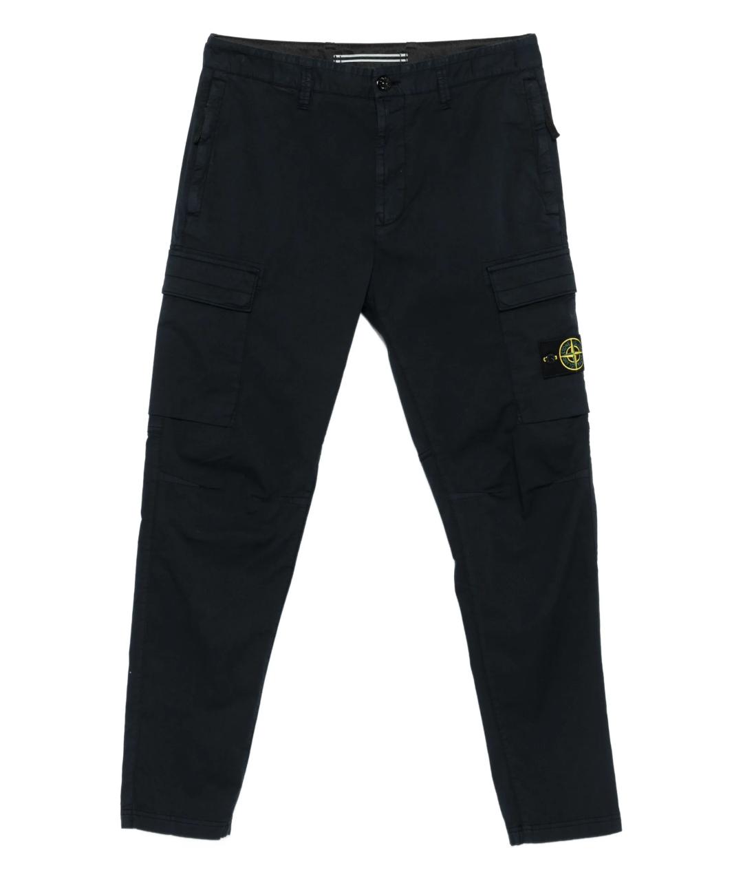 STONE ISLAND Синие хлопковые повседневные брюки, фото 1