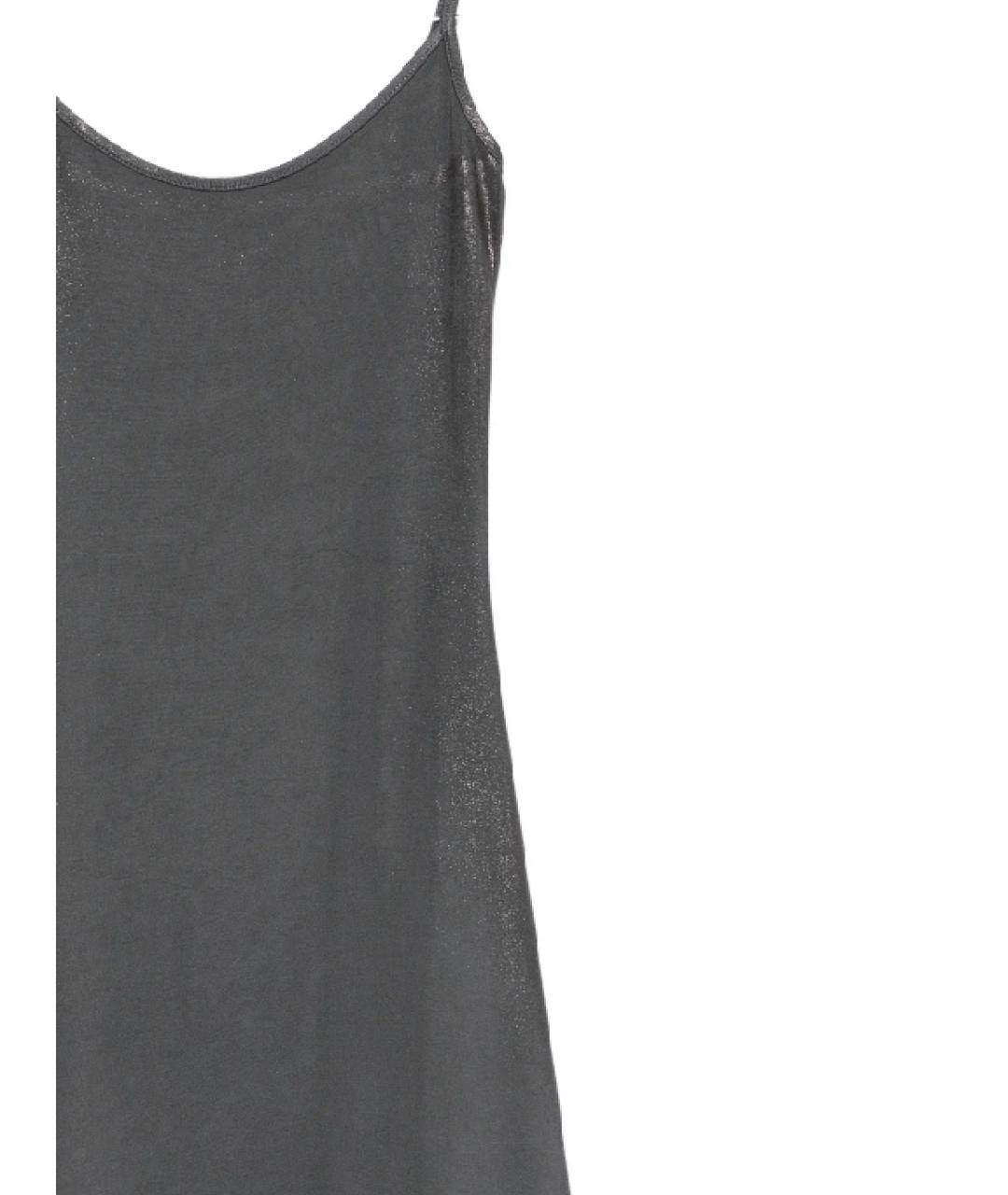 DIESEL Серое вискозное повседневное платье, фото 2