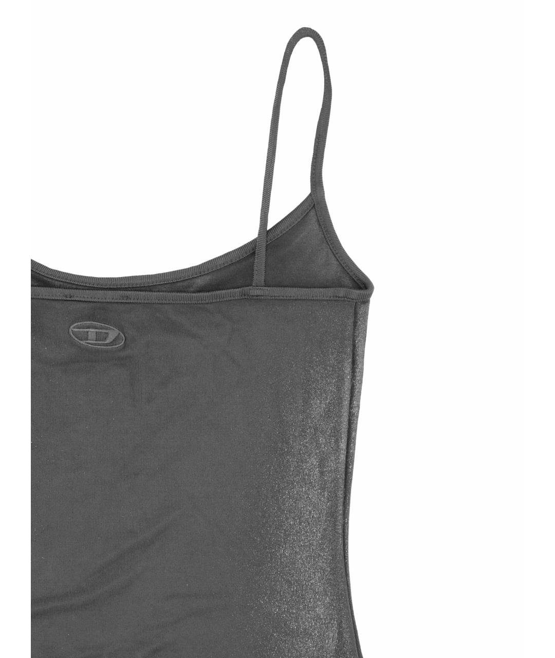 DIESEL Серое вискозное повседневное платье, фото 3