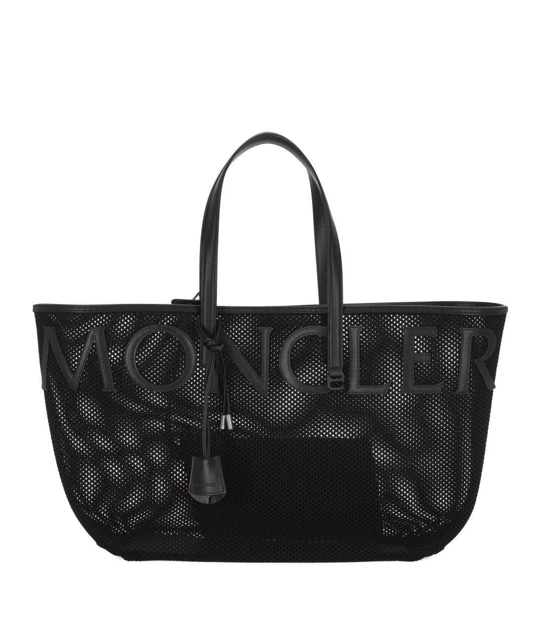 MONCLER Черная тканевая сумка тоут, фото 1