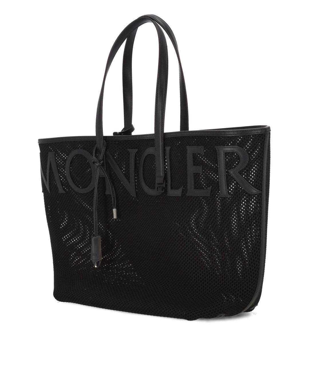 MONCLER Черная тканевая сумка тоут, фото 2