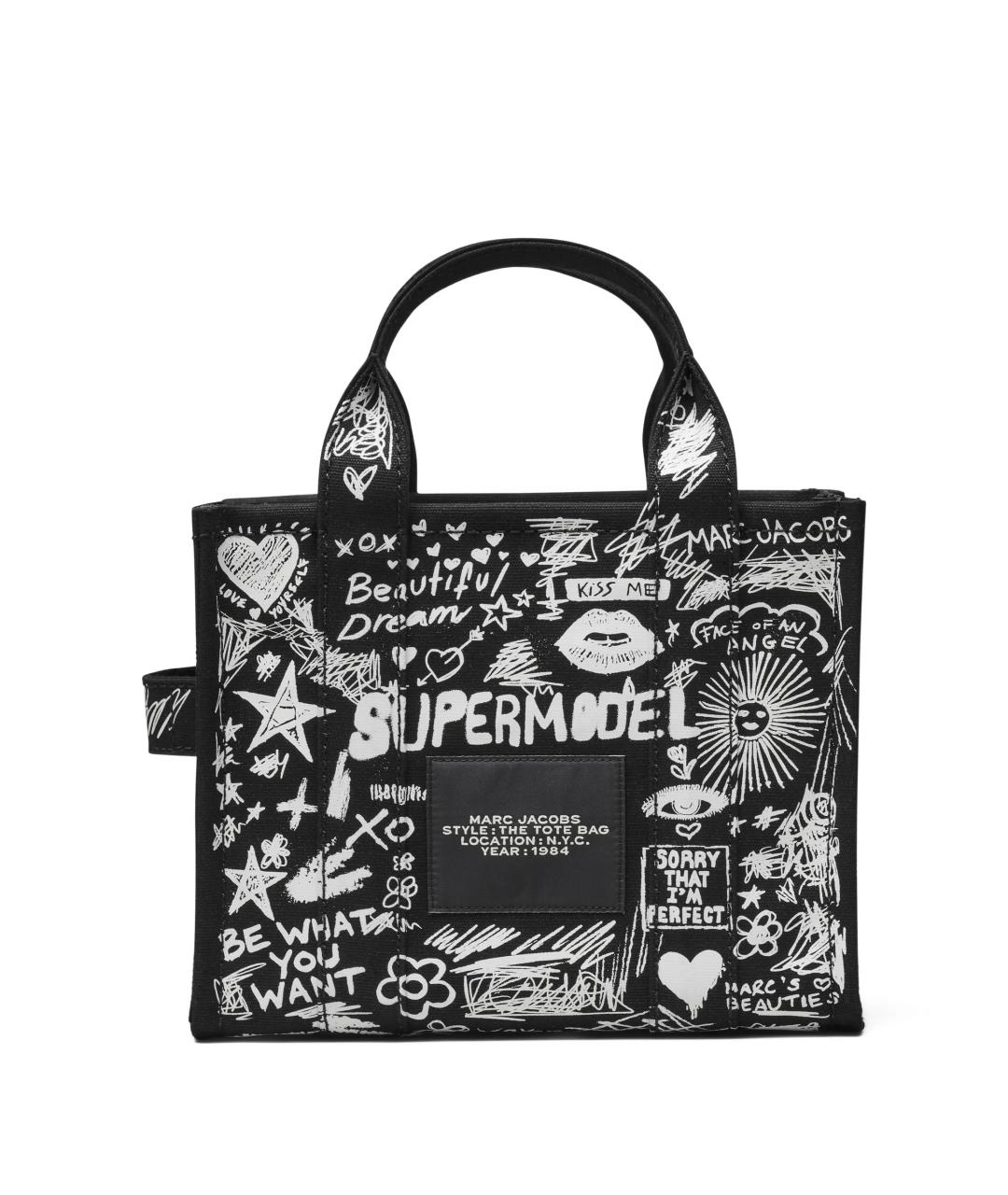 MARC JACOBS Черная тканевая сумка тоут, фото 3