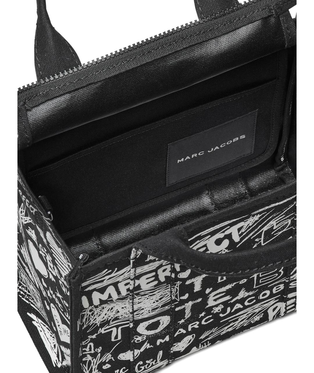 MARC JACOBS Черная тканевая сумка тоут, фото 5