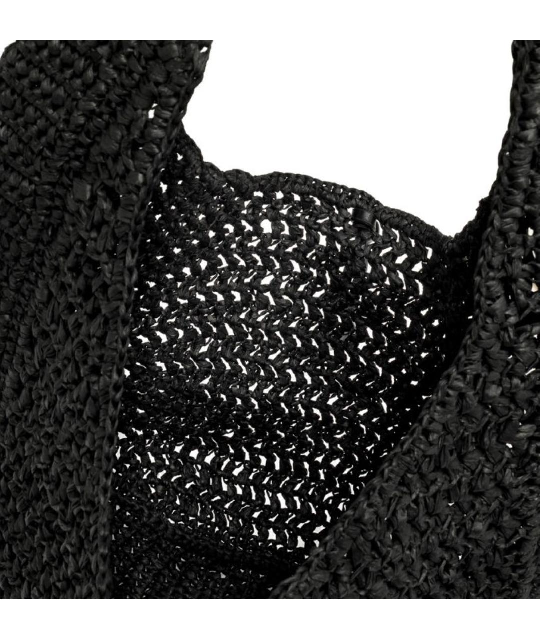 Gianni Chiarini Черная пелетеная сумка с короткими ручками, фото 4