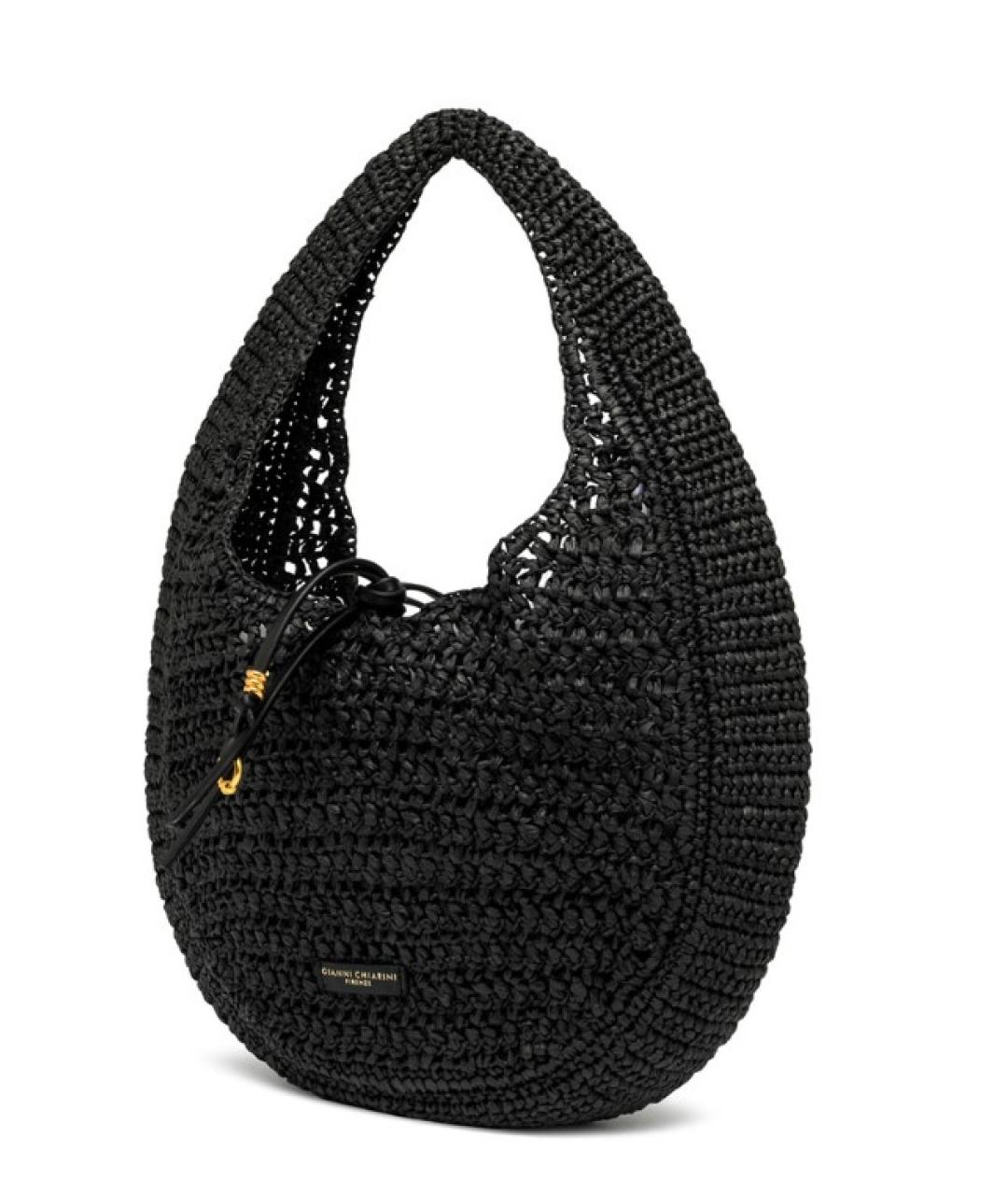 Gianni Chiarini Черная пелетеная сумка с короткими ручками, фото 2