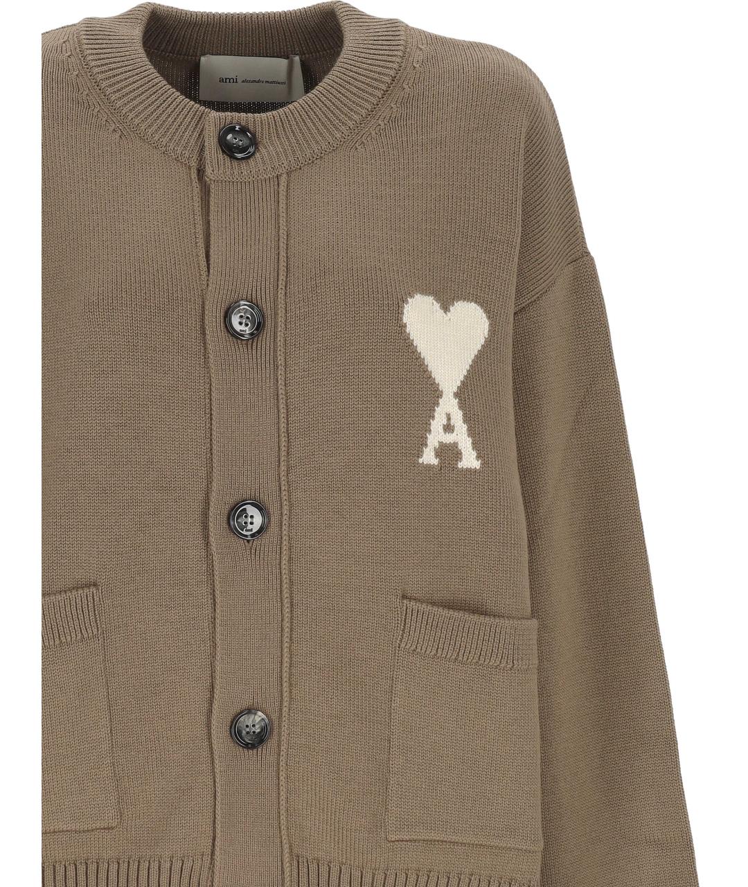 Ami Paris Коричневый вискозный кардиган, фото 2