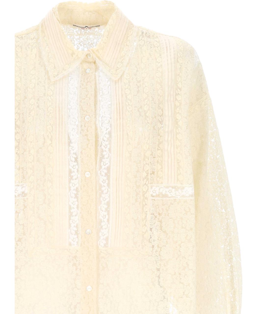 ERMANNO SCERVINO Бежевая полиэстеровая рубашка, фото 2